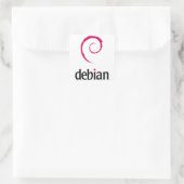 Debian Vierkante Sticker (Tas)