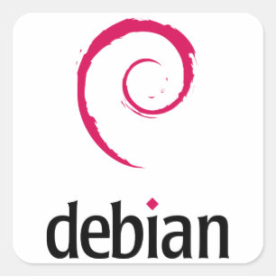 Debian Vierkante Sticker