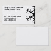 Déblayement simple de neige, labourant, carte de (Devant / Derrière)