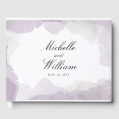 Debonair Lavendel Bruiloft Gastenboek (Voorkant)