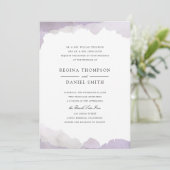 Debonair Lavender Wedding Invitation Kaart (Staand voorkant)