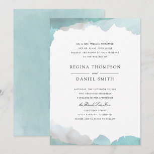 Debonair Turquoise Faire-part de mariage