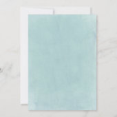 Debonair Turquoise Wedding Invitation Kaart (Achterkant)