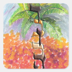 Debora Vierkante Sticker