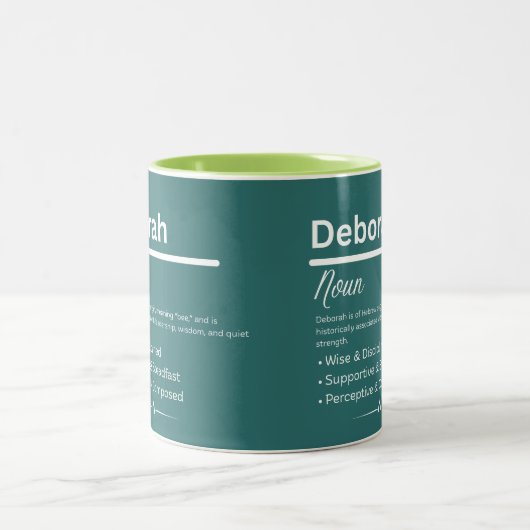 Deborah Personalized Girl Name Meaning Coffee Mug (Centre)