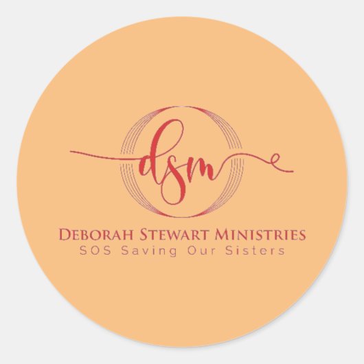 DEBORAH STEWART MINISTRIES RONDE STICKER (Voorkant)