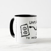 Débranchez pour recharger la tasse (Devant gauche)