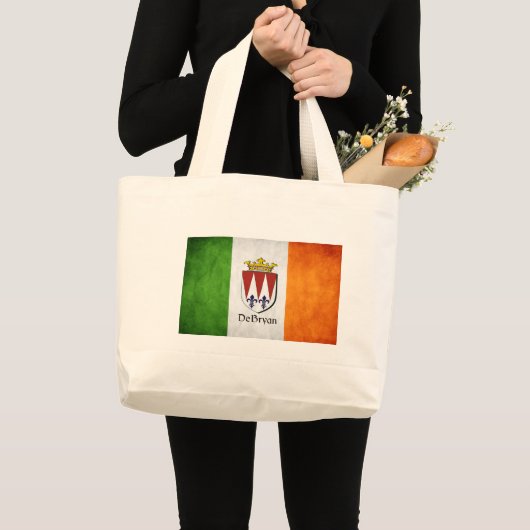 DeBryan Irish Flag Grote Tote Bag (Voorkant (product))
