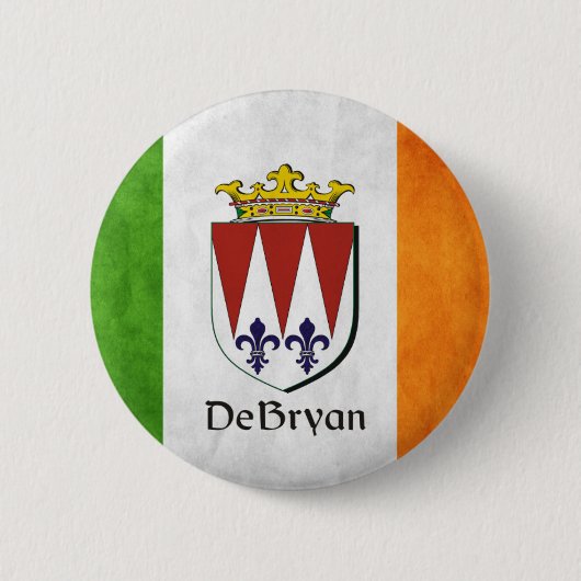 DeBryan Irish Flag Ronde Button 5,7 Cm (Voorkant)