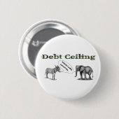 Debt Ceiling Camouflage Button (Voorkant /achterkant)