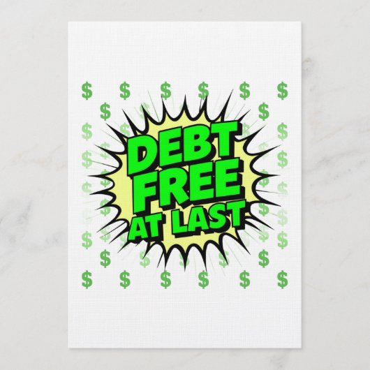 Debt Free At Last Kaart (Voorkant)