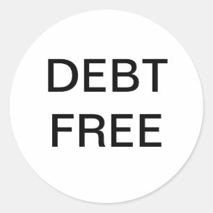 Debt Free Money Sticker