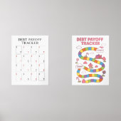 Debt Payoff Tracker Muurkunst Sets (Voorkant)