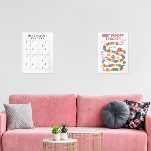 Debt Payoff Tracker Muurkunst Sets (Woonkamer)