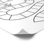 Debt Race Track Spel Poster Zwart & Wit (Hoek)