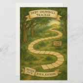 Debt Snowball Tracker Spel Avontuur Briefpapier (Voorkant / Achterkant)