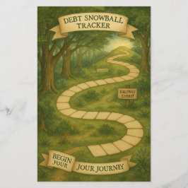 Debt Snowball Tracker Spel Avontuur Briefpapier