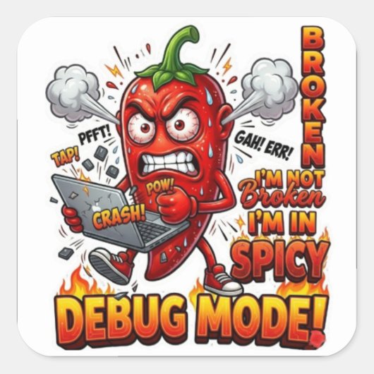 Debug Mode Grappige sticker Programmeur sticker | (Voorkant)