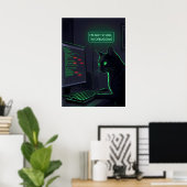 Debugging Cat Programmer - "I'm Not Stuck" Poster (Thuiskantoor)
