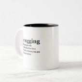 Debugging Definition Funny Coding Programming Gift Tweekleurige Koffiemok (Voorkant links)