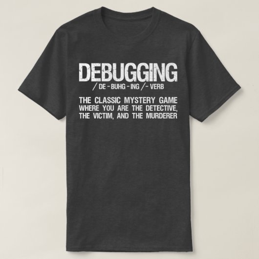 Debugging Definition Programmer Developer Funny SA T-shirt (Design voorkant)
