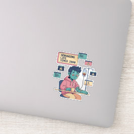 Debugging Life Geek Programmer Sticker