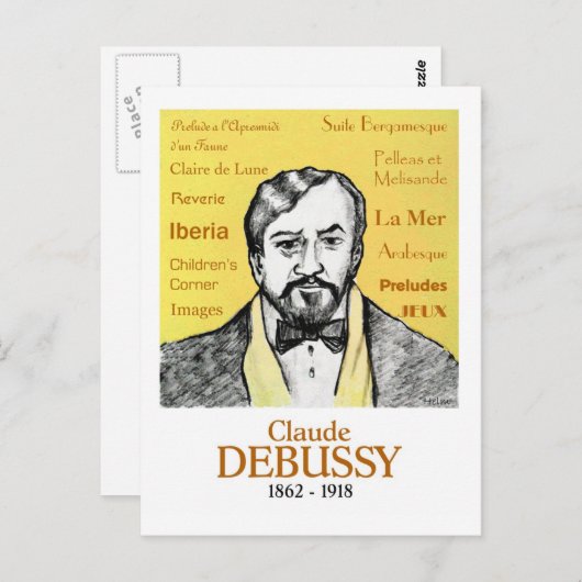 Debussie Briefkaart (Voorkant / Achterkant)