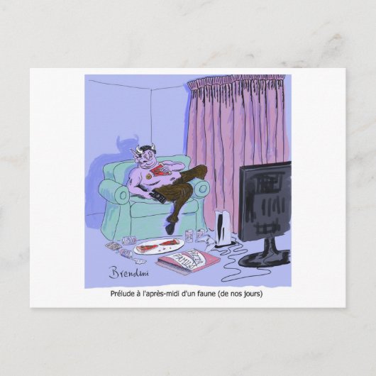 Debussy's Prélude à l'après-midi d'un faune Feestdagenkaart (Voorkant)