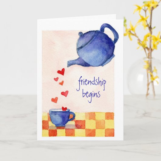 Début de l'amitié - Carte (Fleur jaune)