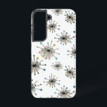Début de l'ère atomique mi-siècle rétro<br><div class="desc">Ce fabuleux boîtier de téléphone Samsung de style moderne du milieu du siècle présente des étoiles tournantes dans les couleurs du bleu turquoise,  orange,  tan,  vert,  bleu,  noir,  jaune et marron. Vous allez vous démarquer de la foule avec celui-ci !</div>