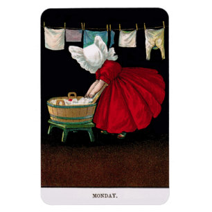 Début des années 1900 Lundi Sunbonnet Sue Magnet