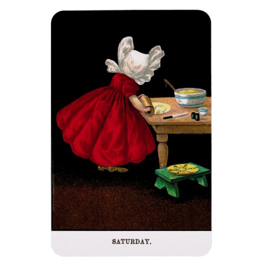 Début des années 1900 Samedi Sunbonnet Sue Magnet (Vertical)