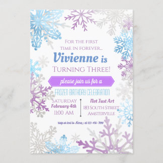 Début du printemps Snowflakes Invitation Anniversa