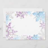 Début du printemps Snowflakes Invitation Anniversa (Dos)