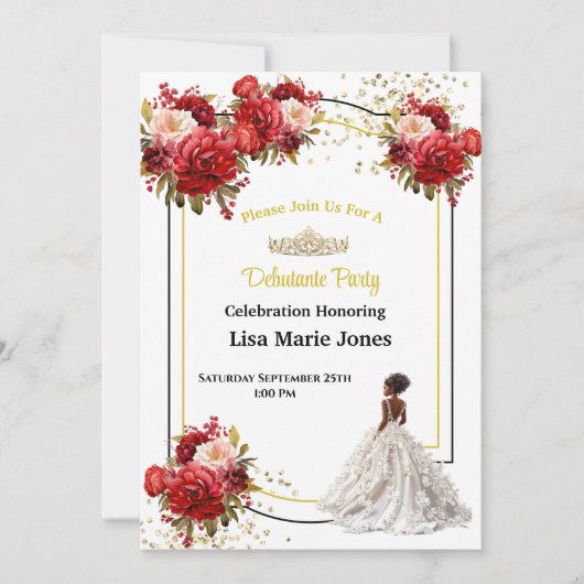Debutantenfeest Uitnodiging (Voorkant)