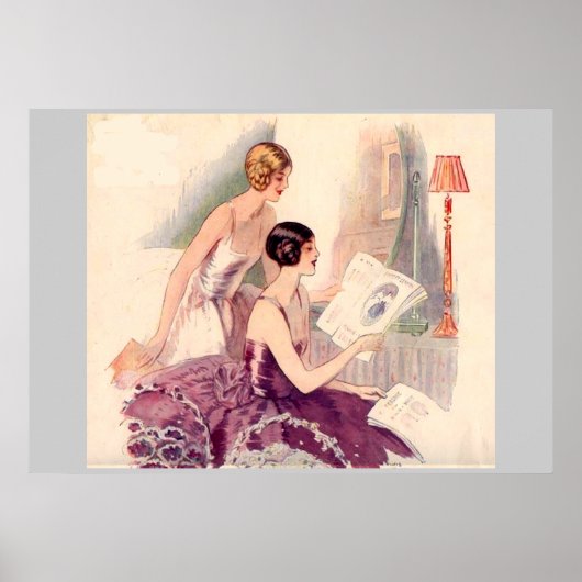 Debutants ongeveer 1920's Vintage Poster (Voorkant)