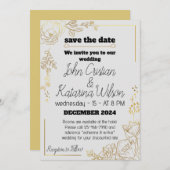 Débuts chéris, invitations de mariage (Devant / Derrière)