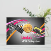 décade des années 80 thème rétro fête Invitation (Debout devant)