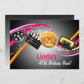 décade des années 80 thème rétro fête Invitation (Devant / Derrière)