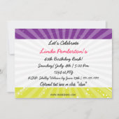 décade des années 80 thème rétro fête Invitation (Dos)