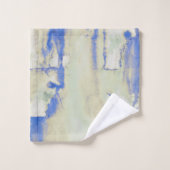 Décadence Aquarelle En Vert Pâle Et Bleu (Gant de toilette)