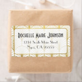 Décadence Golden Art Déco Étiquettes de adresse de (En situation)