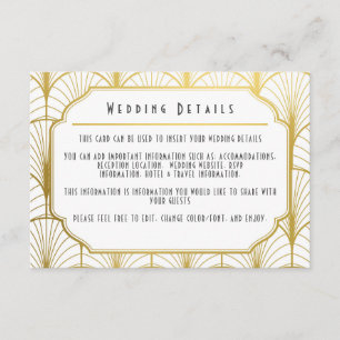 Décadence Golden Art Deco Invitation