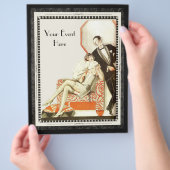 Decadent 1920s Art Deco Avant Garde Couple Custom Flyer (Hand)