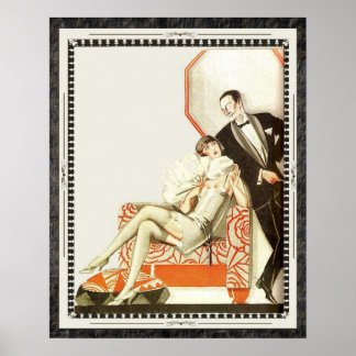 Décadent années 1920 Art Déco Avant Garde Couple
