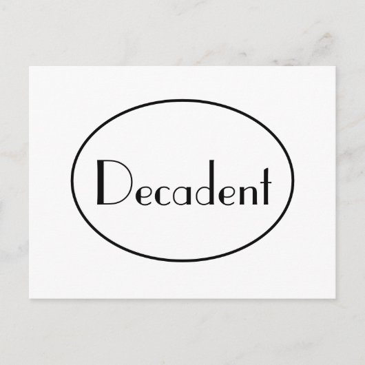 Decadent Art Deco Typografie Briefkaart (Voorkant)