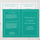 Decadent Deco elegant chic formal trouwprogramma (Voorkant / Achterkant)