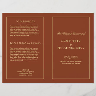 Decadent Deco elegant chic formal trouwprogramma