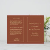 Decadent Deco elegant chic formal trouwprogramma (Staand voorkant)