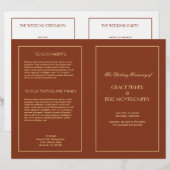 Decadent Deco elegant chic formal trouwprogramma (Voorkant / Achterkant)
